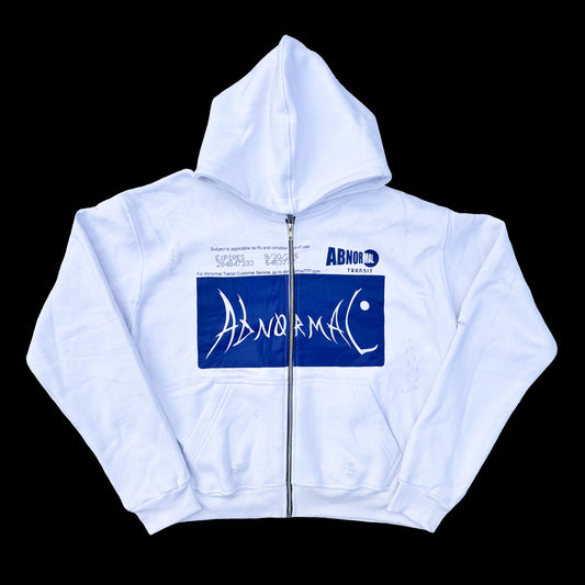 Metro Card Cropped Zip Hoodie